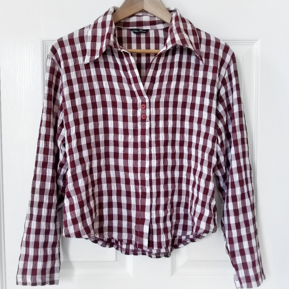 Checkered Plaid crop top